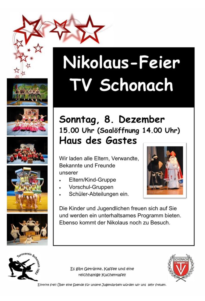 Nikolausfeier am 8. Dezember im Haus des Gastes Schonach